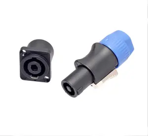 扬声器用Speakon nl4fc扬声器电缆4针母公插头和插座连接器扬声器用Speakon音频XLR连接器