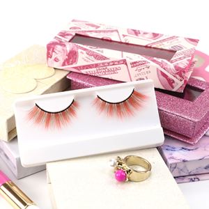 BXC 5d 3d false mink eyelashes synthetic colorful eyelashes private label custom box eyelash color - Product Image 6