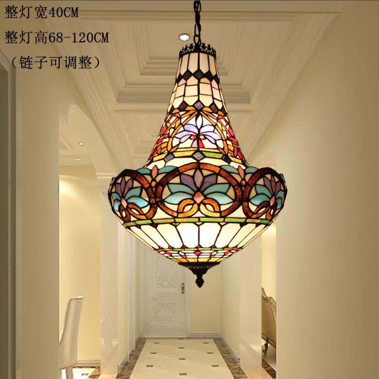 Peach heart barocco 40cm lampadario 5 portalampada