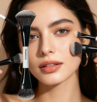 Pinceau Fond de Teint Professionnel Double Tête Grande Taille Personnalisé Végan Luxe – Offre Spéciale Usine – Outil Cosmétique à Poils Doux pour Estomper
