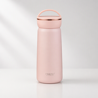 PINKAH Bouteille isotherme personnalisée en acier inoxydable à double paroi de 350 ml (12 oz) avec infuseur à thé pour l'extérieur