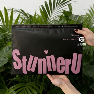 Bolsas de Plástico Reutilizables con Cierre Hermético, Material CPE Negro con Certificación GRS, para Ropa, Camisetas, Impresión por Serigrafía - Product Image 3