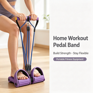 Multi-tube TPE Foot Tension <b>Trainer</b> <b>Foam</b> Grip Pull Cord Portable Home Body Shaping Resistance Workout Gear Custom Tension - Product Image 4