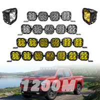 JOPOWER Nouvelle barre lumineuse LED carrée à 7 modules pour conduite tout-terrain avec kit DRL pour UTV ATV 4x4