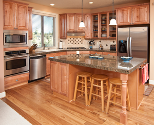 Gabinetes de Cocina de Lujo de Madera Maciza de Fresno con Acabado en Roble Color Marrón Claro Hechos en Indonesia para Uso en Apartamentos Enviados por Correo - Product Image 3