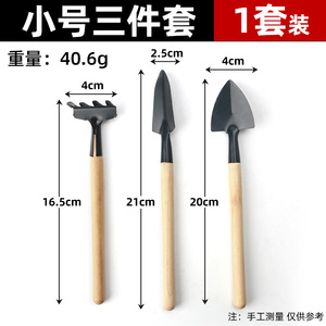 Mini juego de herramientas de jardinería, pala de hierro de 3 piezas, rastrillo para plantas en macetas, cuidado de flores, estilo ligero y sencillo - Product Image 5