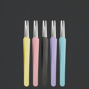 Pointed Stainless Steel Eyelash Tweezers Anti Slip Smooth Tip Precision Lash Extension <b>Tool</b> - Product Image 3