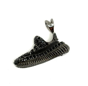 TNS X NTWRK Iced Yee-zy Joyería Infantil de Plata de Ley Chapada en Oro de 18K con Circonita Cúbica Totalmente Engastada, Lujo Hip Hop - Product Image 2