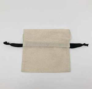 Custom logo Printed <b>Drawstring</b> <b>Bag</b> Eco Friendly Canvas <b>Small</b> <b>Drawstring</b> Pouch <b>Bag</b> for Gift Packaging - Product Image 2