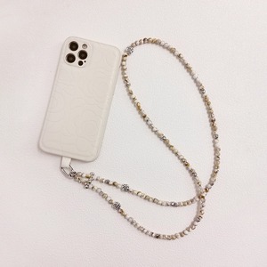 Bracelet de téléphone portable en perles de coquille imitée minimaliste <span class=keywords><strong>collier</strong></span> à bandoulière populaire pour un pendentif de téléphone polyvalent à usage long et court - Product Image 4