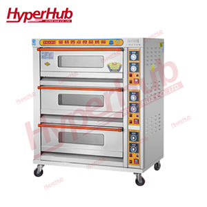 فرن مخبز تجاري من الفولاذ المقاوم للصدأ بطابقين وأربعة صواني |   فرن خبز رقمي يعمل بالغاز/الكهرباء للخبز والبيتزا والكعك - Product Image 6