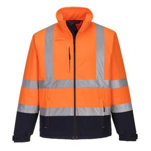Portwest-S425ONRS Hi-Vis สองโทน softshell (3L) แจ็คเก็ตสีส้ม/น้ำเงิน-5036108358779 HI-VIS Workwear - Product Image 1