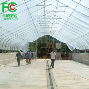 2023 buen precio transparente tejido invernadero película China fábrica al por mayor 200 micrones UV plástico para invernadero
