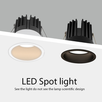 Spot LED COB 12W 18W orientable anti-éblouissement pour intérieur, plafonnier encastré moderne, éclairage européen pour bureau et magasin