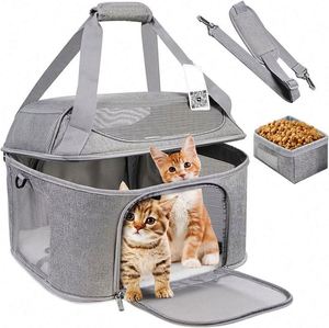 Free Sample <b>Cat</b> <b>Carrier</b> for 2 <b>Cats</b> <b>Soft</b> Side Pet <b>Carrier</b> for <b>Cat</b>, Small Dog, Collapsible Airline Approved <b>Cat</b> <b>Carrier</b> for Large - Product Image 1