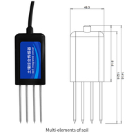 Analyseur de plantes agricoles avec sortie Modbus CE, capteur capacitif multi-profondeur Teros12, capteur d'humidité du sol, de température, d'humidité et de NPK, sortie RS485