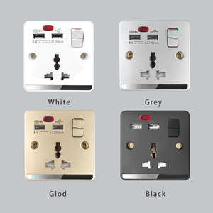 Enchufe de Pared VBQN con 2 Puertos USB y Luz de Neón, Interruptor de Pared de Baquelita de 1/2/3/4 Vías con Control de Luz y Enchufe - Product Image 2