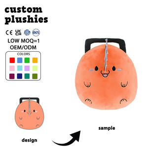 צעצועי קטיפה רכים בצורת כדור עם קישוט מסור שרשרת, פושיטה בהתאמה אישית לפי דמות אנימה, בובת קטיפה אישית - Product Image 1