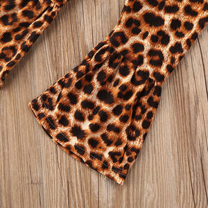 Ropa para niña, camisetas de manga corta para niños + pantalones acampanados con estampado de leopardo, conjuntos de 2 piezas, conjuntos de ropa para niñas pequeñas - Product Image 6