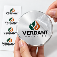 Autocollants personnalisés à transfert UV avec votre propre logo, décalcomanies transparentes découpées pour couvercles de boîtes métalliques, thé, café, bonbons, cosmétiques, cadeaux