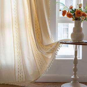 Dairui ม่านกั้นห้องสำหรับห้องครัวลายสก๊อตถักโครเชต์แบบอเมริกันผ้าม่านหน้าต่างขนาด<span class=keywords><strong>เล็ก</strong></span>แบบกึ่งโปร่งใส - Product Image 3