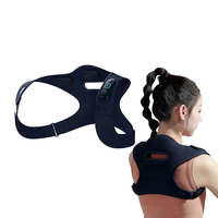 Femmes Hommes Soulagement des douleurs musculaires du dos Vibration thermique Masseur rechargeable Contrôle de la synchronisation de la ceinture Lisseur Correcteur de posture du dos