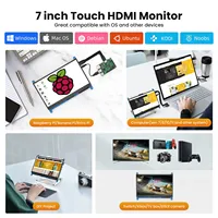 Çok satan LCD kapasitif dokunmatik ekran 7 inç ahududu Pi 3 4B 5 ekran