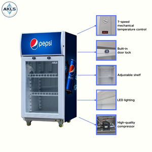 Nhà Máy Bán buôn OEM biểu tượng tùy chỉnh dán cửa kính Showcase uống làm mát Cola <span class=keywords><strong>Mini</strong></span> hiển thị tủ lạnh tủ lạnh - Product Image 3