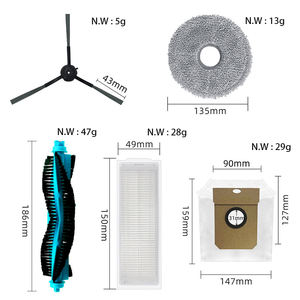 Cepillo principal apto para piezas de aspiradora Cecotec <span class=keywords><strong>Conga</strong></span> <span class=keywords><strong>3490</strong></span> 4090, cepillo lateral para Proscenic M7 - Product Image 6