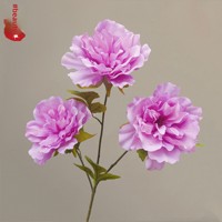 Colección de Flores Artificiales de Seda Realistas Hechas a Mano en Color Morado, Surtido de Rosas, Hortensias y Lirios para Bodas, Día de la Madre y Decoración de Exteriores
