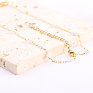 Collar de Perlas con Colgante de Concha y Estrella de Mar Dorada, Cadena Larga, Tema Playero, para Uso Diario - Product Image 4
