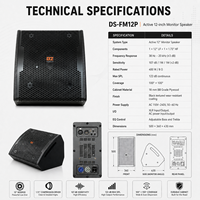 Système de sonorisation pour scène, moniteur de scène en bois de 12 pouces, 8 ohms, équipement audio pour spectacles en direct