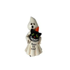 Décoration de jardin d'extérieur en résine en forme de fantôme d'Halloween, 16,5 cm, avec éclairage LED - Product Image 5