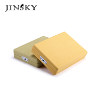 Boîte d'emballage de bijoux en microfibre de luxe personnalisée avec logo Jinsky pour bagues et colliers - Fermeture à boucle durable et portable