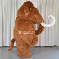 Costume de mascotte d'éléphant gonflable personnalisable unisexe grande taille, tenue de fête en fourrure pour anniversaire, carnaval, défilé, activité scénique
