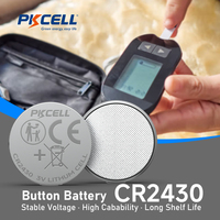Batería de botón CR2430 de 3 V, pila de botón LiMnO2 de 3 voltios para sensores inalámbricos, higrómetro, auriculares bluetooth, medidor de glucosa en sangre