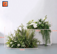 Arrangement de fleurs artificielles réalistes passerelle pour mariages guirlande de verdure faite à la main avec chemin de fleurs d'allée forestière sauvage