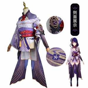 ชุดคอสเพลย์สำหรับผู้หญิง Genshin Impact <span class=keywords><strong>Raiden</strong></span> Shogun วิกผม Baal & ชุดกิโมโนเซ็กซี่สำหรับปาร์ตี้สวมบทบาทสำหรับเด็กผู้หญิง - Product Image 4