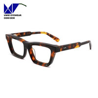 Monture de prescription carrée en acétate sur mesure OEM, taille 49-18-145, vision haute définition pour adultes unisexes, MOQ flexible (100 pièces)