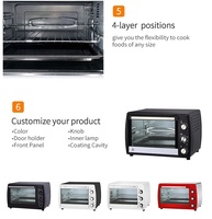 Four à pizza électrique à convection de grande capacité 45L, antiadhésif, pour comptoir, rôtissoire, boulangerie domestique, cuisson, grillage