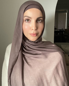 <span class=keywords><strong>Hijab</strong></span> personnalisé en modal musulman islamique de haute qualité avec casquette assortie pour femmes - Product Image 3