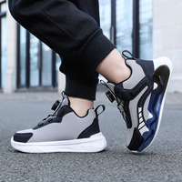 Chaussures de sport pour garçons de haute qualité en gros, chaussures d'entraînement d'hiver pour les élèves, chaussures de basket-ball, boutons rotatifs, chaussures de sport pour enfants, tige en EVA