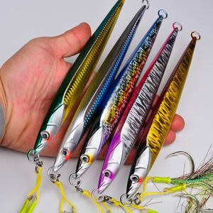 Esca <span class=keywords><strong>Artificiale</strong></span> Metallica a Lancio Lungo per <span class=keywords><strong>Pesca</strong></span> <span class=keywords><strong>in</strong></span> <span class=keywords><strong>Mare</strong></span>, Jigging Rapido, Affondamento Veloce, <span class=keywords><strong>con</strong></span> Doppio Amo per <span class=keywords><strong>Pesca</strong></span> dalla Barca - Product Image 1