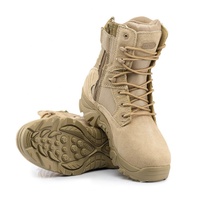 Bottes tactiques Deltaa en cuir véritable pour hommes, chaussures de désert, sport de plein air, randonnée, bottes d'escalade, bottes tactiques
