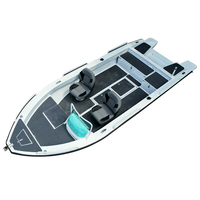 Bateau de pêche sportif de luxe Sea King de 16 pieds (5 m) en aluminium avec cabine centrale, yacht de croisière avec moteur