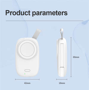 미니 카가 Inalambrica 스마트 시계 무선 충전기 휴대용 애플 시계 충전기 키 체인 iWatch 시리즈 자기 전원 은행 - Product Image 6