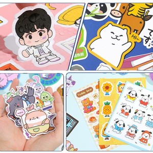 สติกเกอร์รูปทรงไม่สม่ำเสมอแบบกำหนดเองของ Yu Qian ความหนา 0.08 มม. กาวน้ำมัน DIY สำหรับตกแต่งสมุดบันทึกและงานส่วนตัว - Product Image 1
