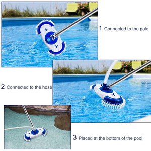 Tête d'aspirateur de <span class=keywords><strong>piscine</strong></span> avec poils latéraux en nylon, connecteur de <span class=keywords><strong>tuyau</strong></span> pivotant et poignée à dégagement rapide EZ Clip, pratique pour <span class=keywords><strong>piscine</strong></span> - Product Image 2