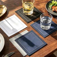 Serviettes de cocktail blanches pour hôtel, serviettes de table pliées origami pour restaurant, utilisation pour repas occidentaux, avion et sous-verres