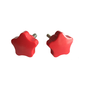 Kenop Plastik Berbentuk Bintang Lima yang Dibuat dengan Cetakan Injeksi / Kenop Bakelite Warna Merah untuk Penggunaan Industri - Product Image 1